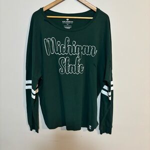 Colosseum Dark Green Michigan State Long Sleeve Tee | Womens Sz XL